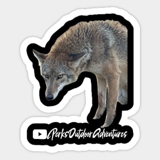 Coyote stuck in a trap! Sticker